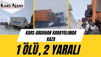 Kars-Ardahan karayolunda kaza: 1 ölü, 2 yaralı, inceleme başlatıldı.